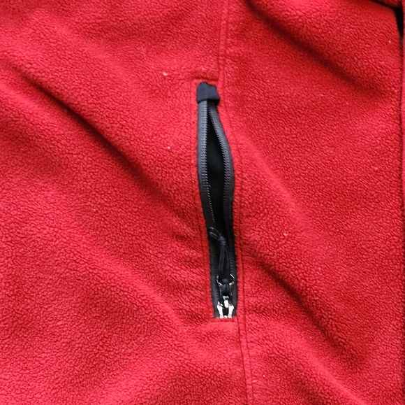 Eddie Bauer Full Zip Men's Fleece PolarTec WindPro Red Jacket XXL Pockets - Picture 3 of 10